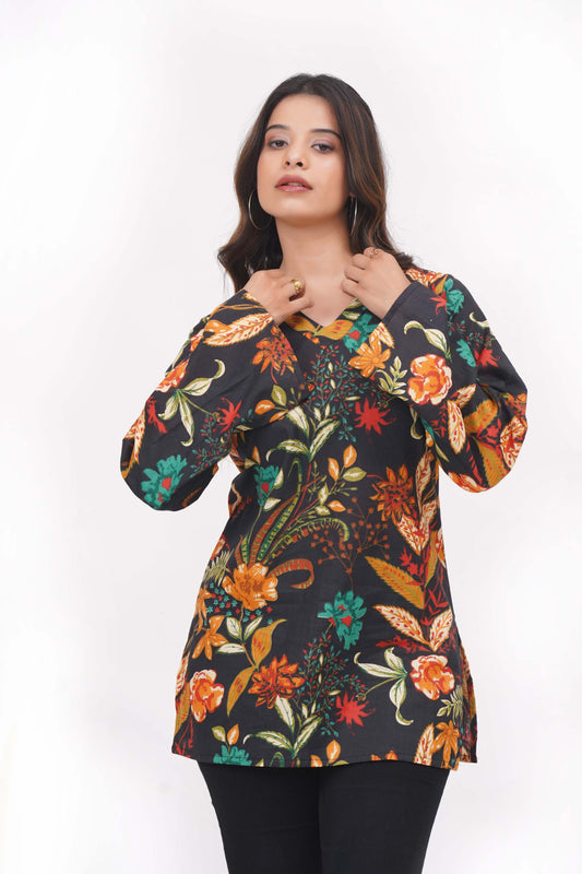 Nargis Bell Sleeves Short Kurti