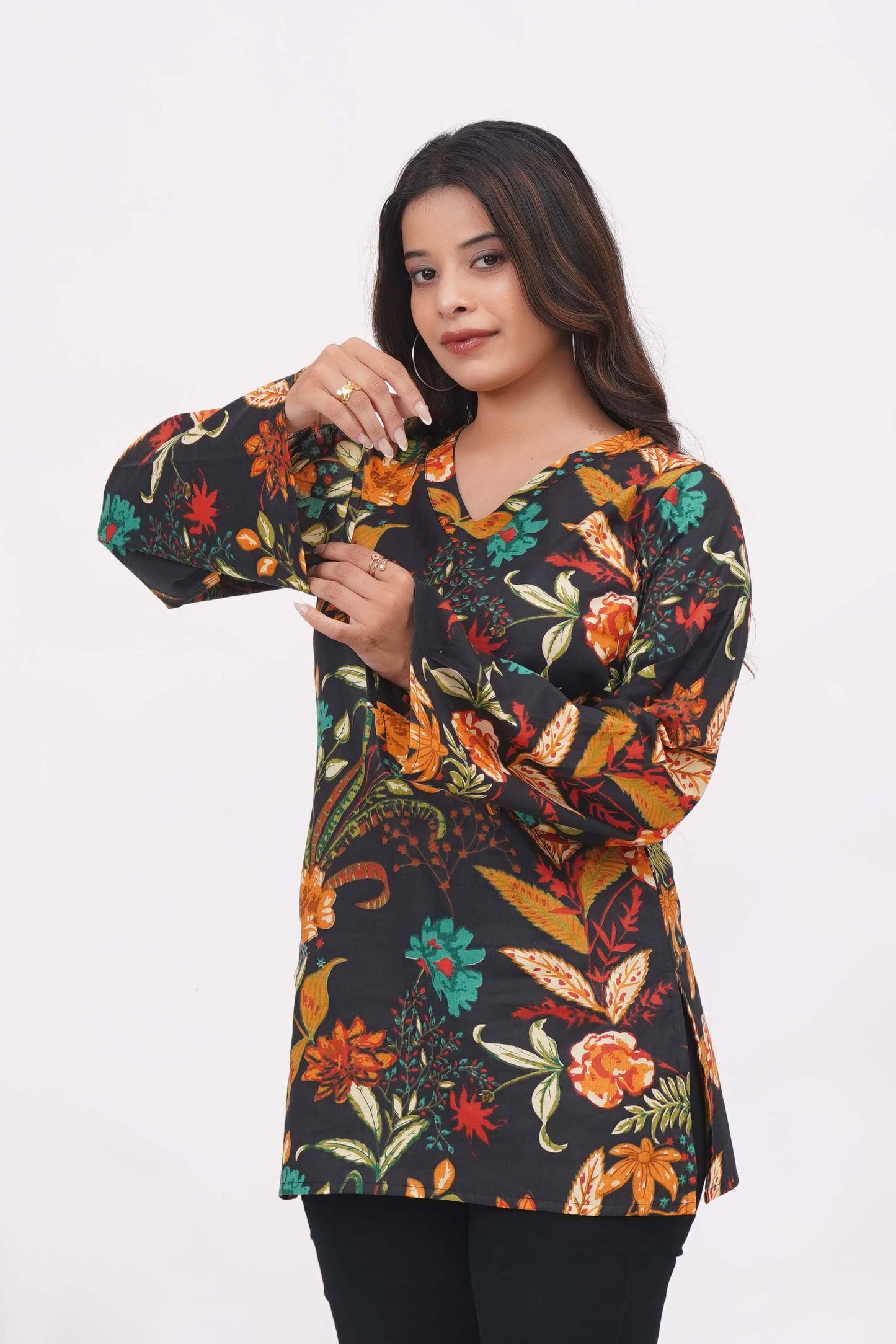 Nargis Bell Sleeves Short Kurti