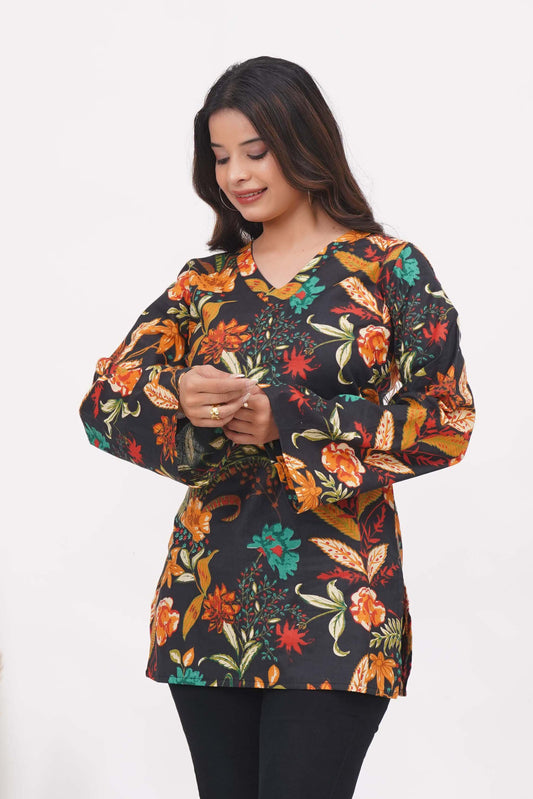 Nargis Bell Sleeves Short Kurti